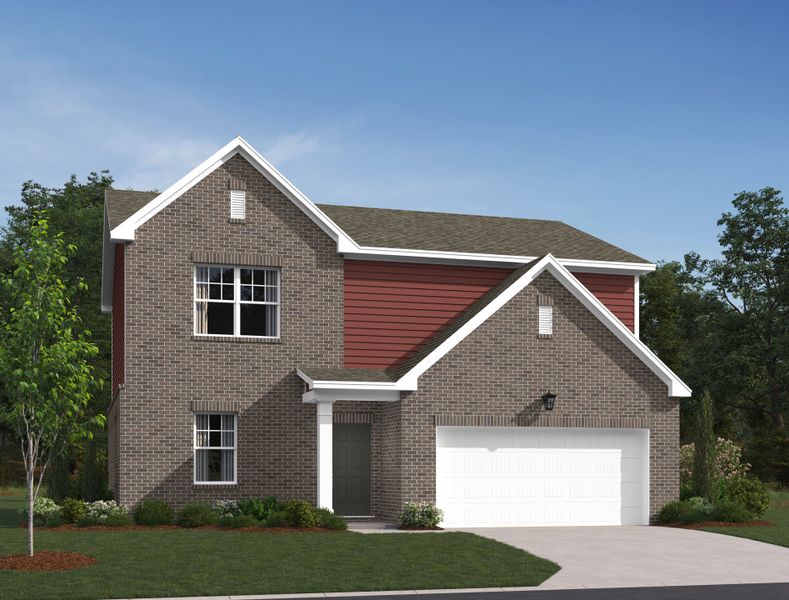 Representative exterior photo of a completed home built from the Westmore by Ashton Woods in Cades Bluff, Lebanon, TN (Image 12).