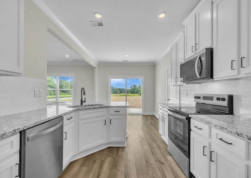 Each kitchen comes with brand-new appliances.