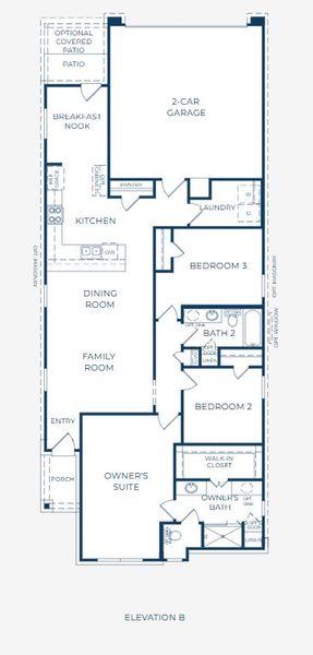 2D floor plan layout of this home in Porter Country, Buda, TX (Image 4).