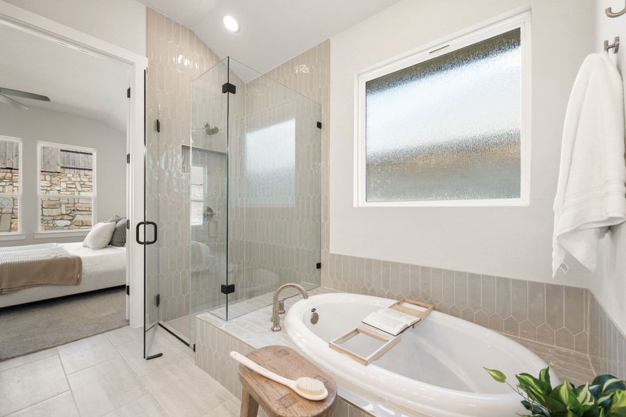 Furnished interior view inside a new home in Lariat, Liberty Hill (Image 36).
