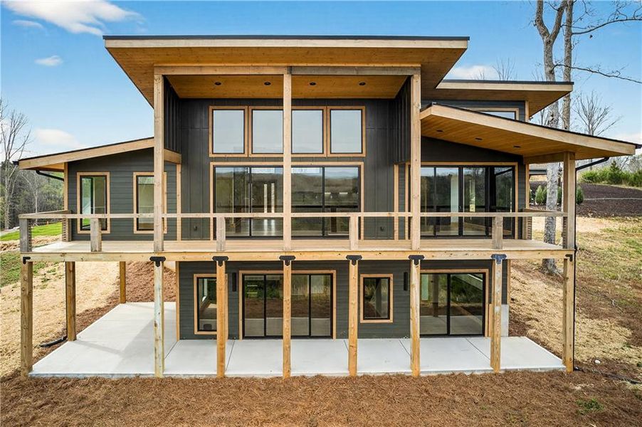 Exterior details and patio area of a home in , Ellijay (Image 25).