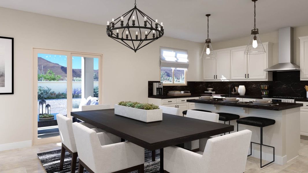 Dining Rendering - Grand at Northern Farms in Waddell, Arizona | Landsea Homes