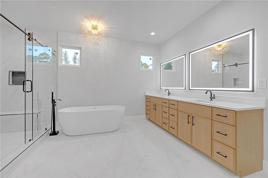 Furnished interior view inside a new home in , Oxford (Image 13).