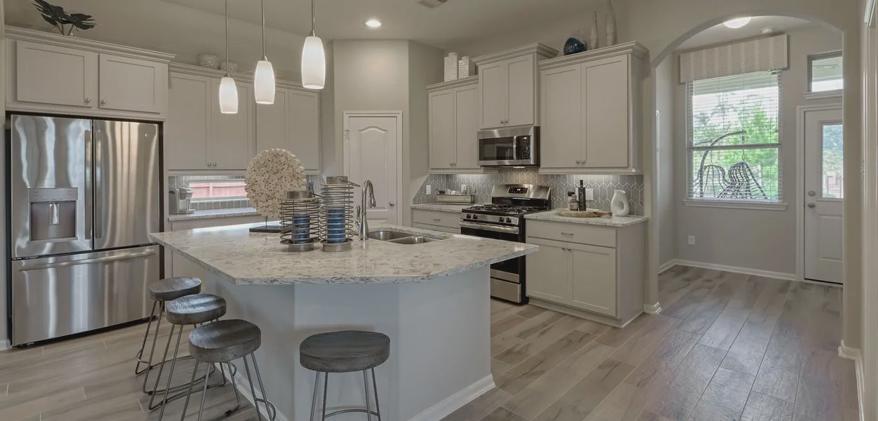 Representative furnished interior of a home built from the Lanai by Chesmar Homes in Brookewater 45's, Rosenberg (Image 4).