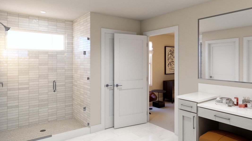 Representative furnished interior of a home built from the Palm by Risewell Homes in Cypress Bluff, Groveland (Image 11).