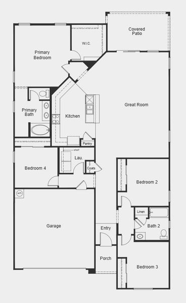 2D floor plan layout for the 2014 Modeled by KB Home in Skyline Village Enclaves, San Tan Valley, AZ (Image 5). 2D floor plan layout for the 2014 Modeled by KB Home in Skyline Village Enclaves, San Tan Valley, AZ (Image 5).