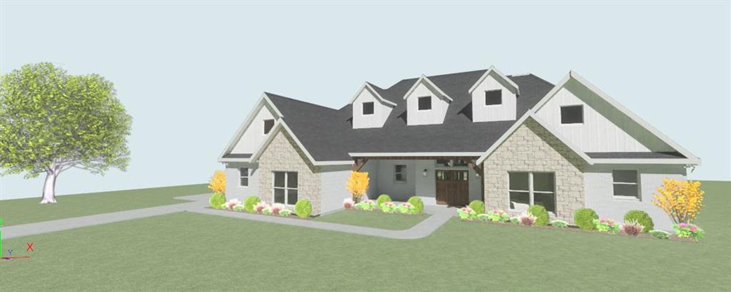 Exterior rendering of this home design in , Lone Oak, TX (Image 12).