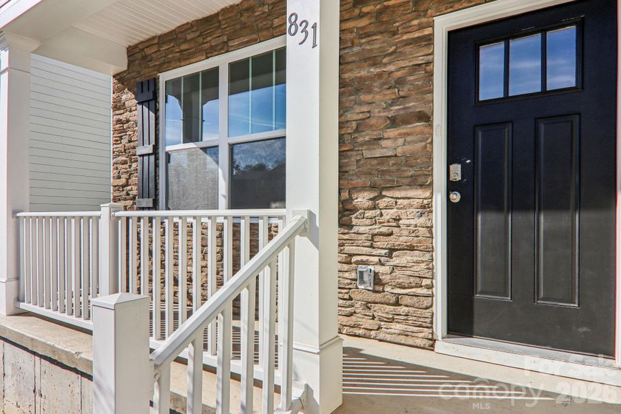 Exterior details and patio area of a home in Rydele Heights, Asheville (Image 19).