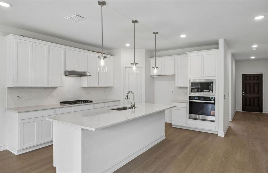 Abundant cabinet space in kitchen