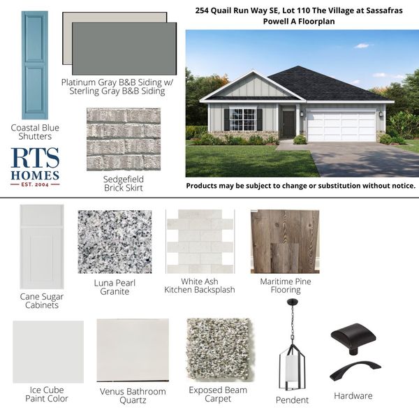 2D floor plan layout of this home in The Village at Sassafras, Allenhurst, GA (Image 3).