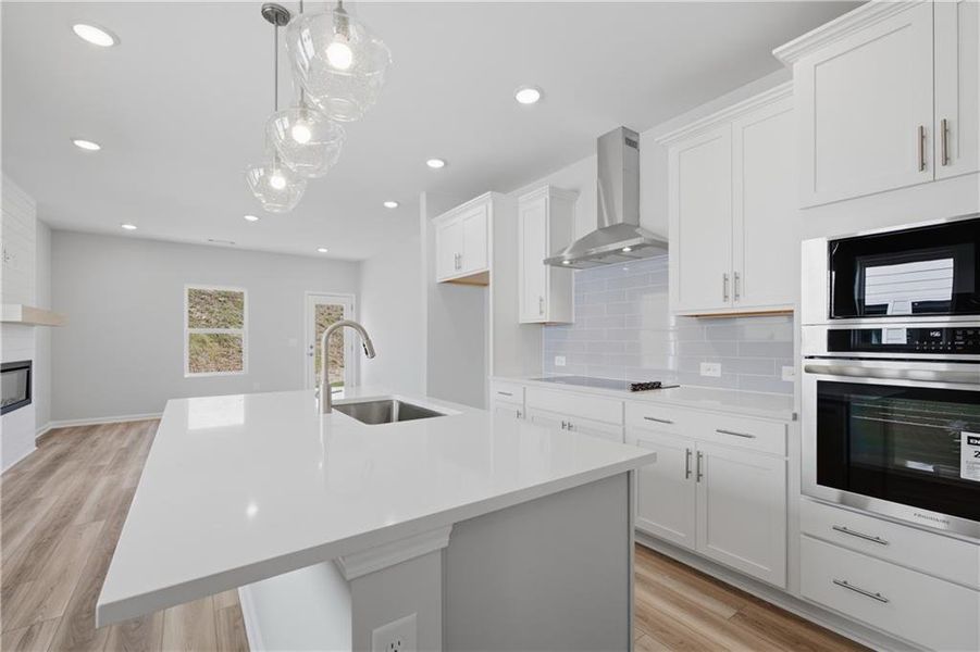 Furnished interior view inside a new home in The Bluffs, Canton (Image 7).