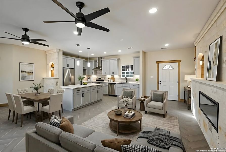 Furnished interior view inside a new home in , Bandera (Image 7).