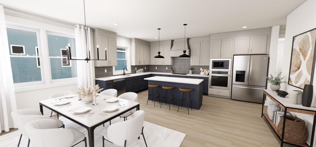 Representative furnished interior of a home built from the Warm as This by Garman Homes in Parc Northwest, Elon (Image 3).