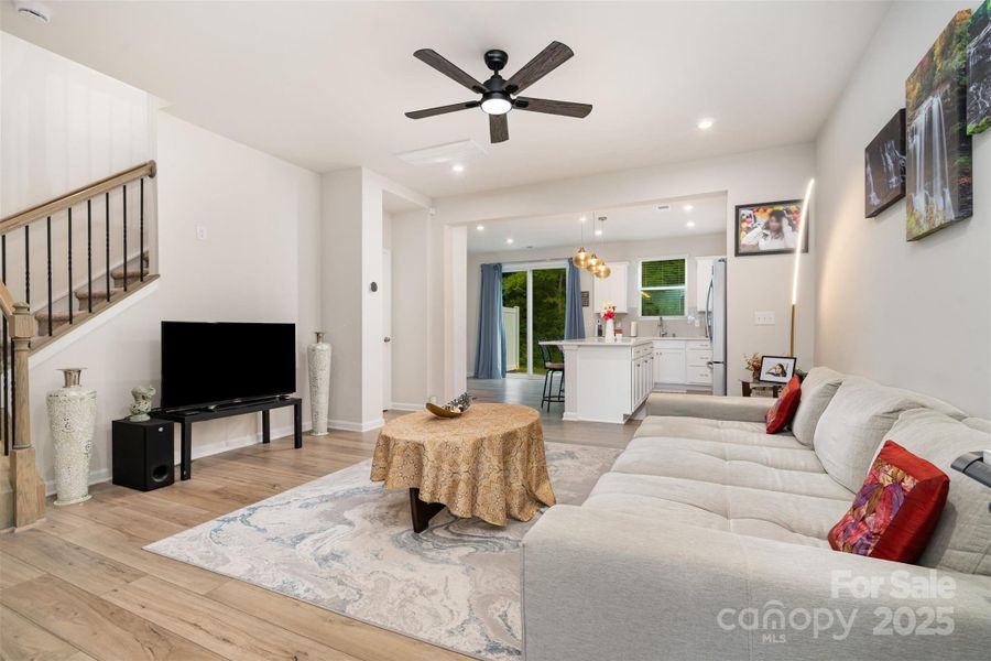 Living Room into Kitchen