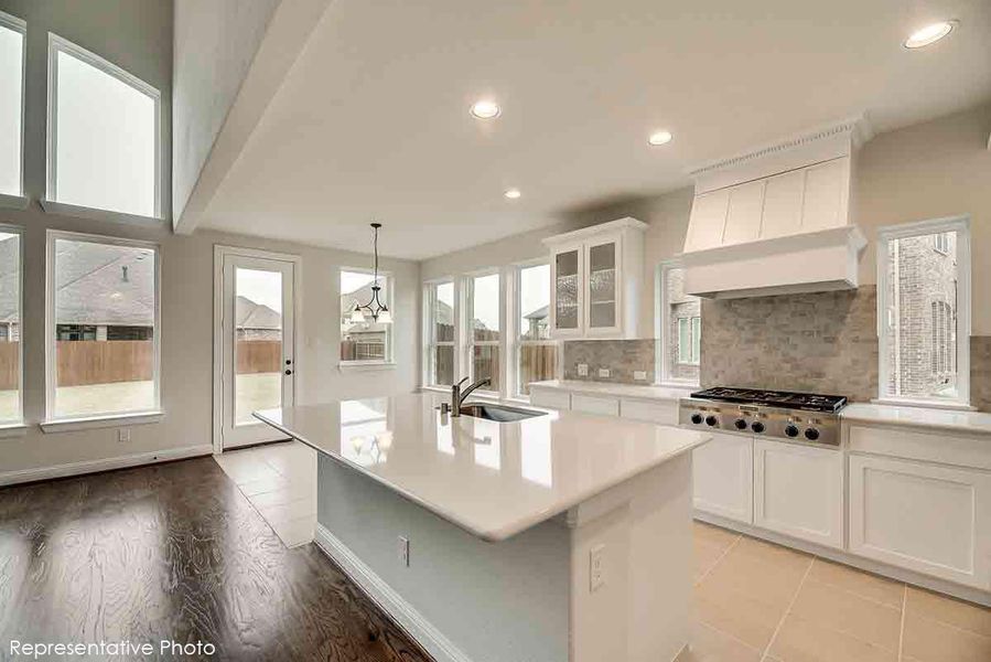 Representative furnished interior of a home built from the Fenestra by Grand Homes in Edgewater, Fate (Image 9). Representative furnished interior of a home built from the Fenestra by Grand Homes in Edgewater, Fate (Image 9).