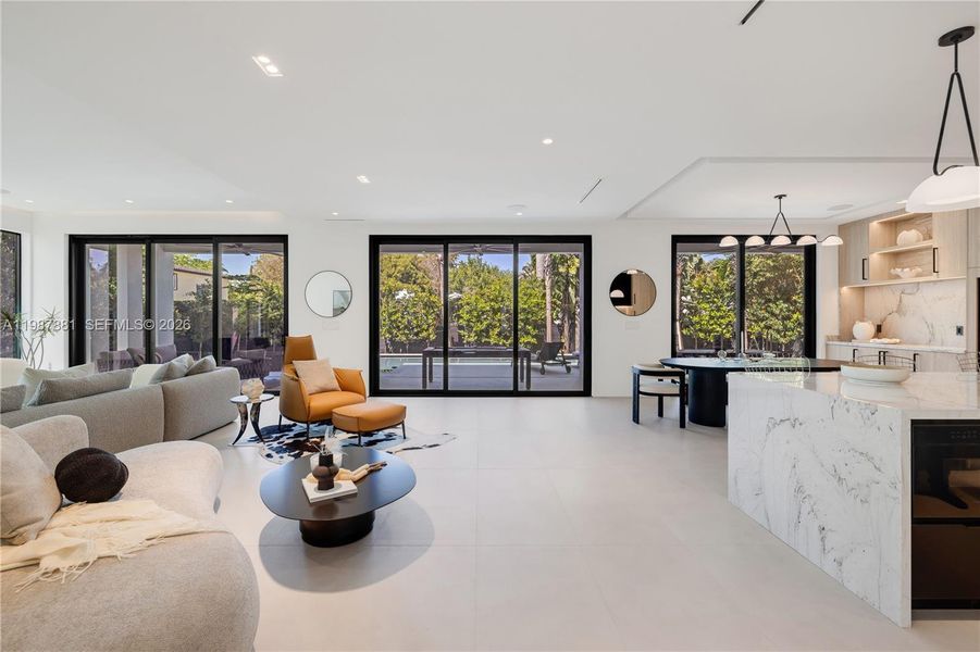 Furnished interior view inside a new home in , Miami (Image 22).