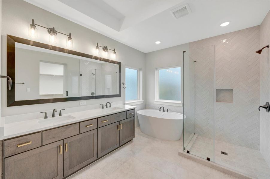 Furnished interior view inside a new home in Easthaven at Bridgeland Central - Horizon Collection, Cypress (Image 2).