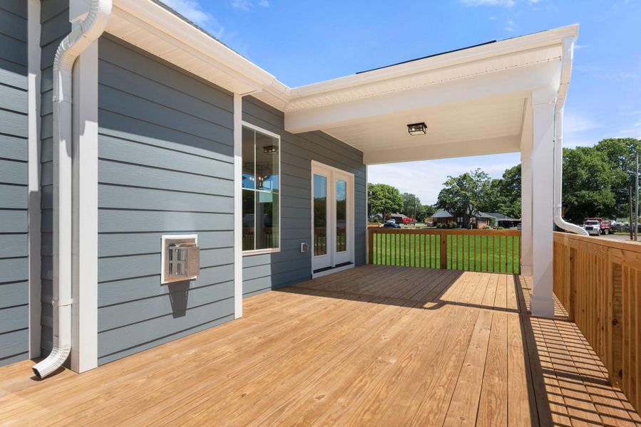 Exterior details and patio area of a home in Redland, Advance (Image 3). Exterior details and patio area of a home in Redland, Advance (Image 3).