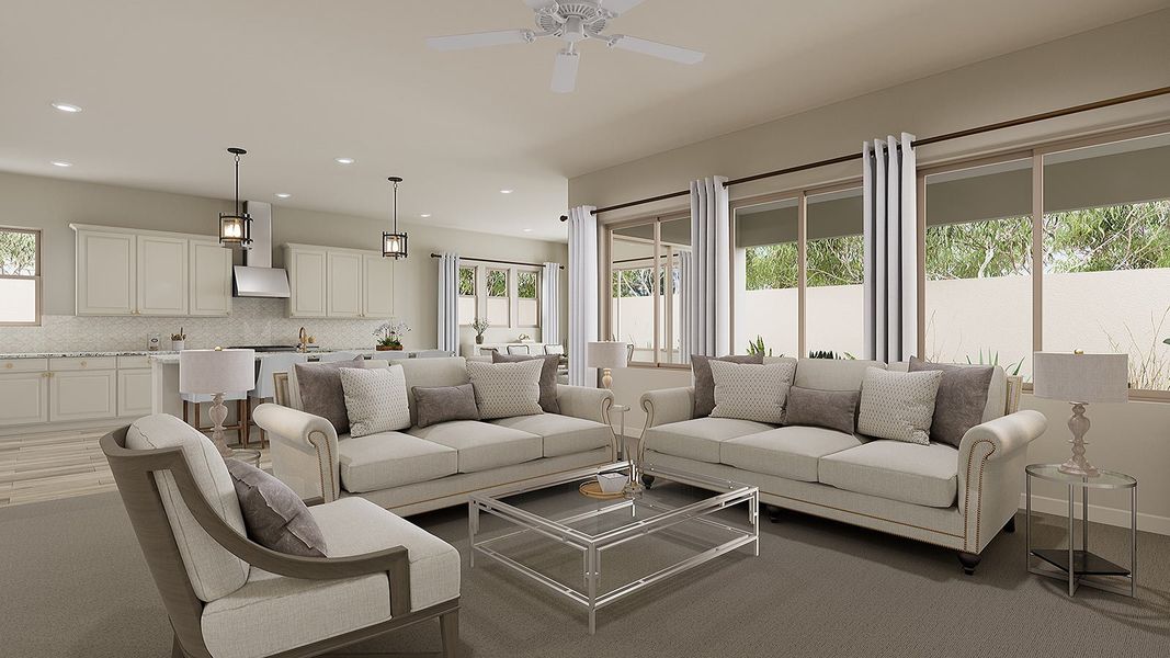 Furnished interior in a model home at Navarre at Abel Ranch in Goodyear (Image 6).