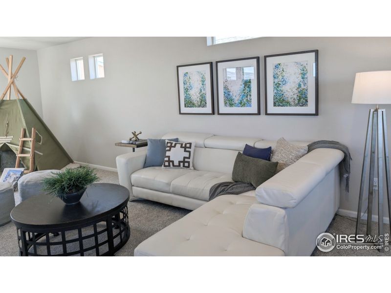 Furnished interior view inside a new home in Thompson River Ranch, Johnstown (Image 16). Furnished interior view inside a new home in Thompson River Ranch, Johnstown (Image 16).