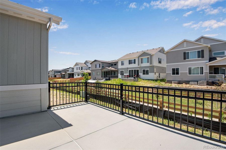 Exterior details and patio area of a home in Reunion Ridge, Commerce City (Image 4).