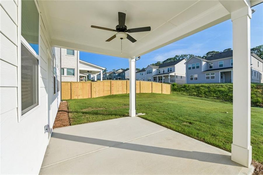 Exterior details and patio area of a home in Auburn Glen, Dacula (Image 24).