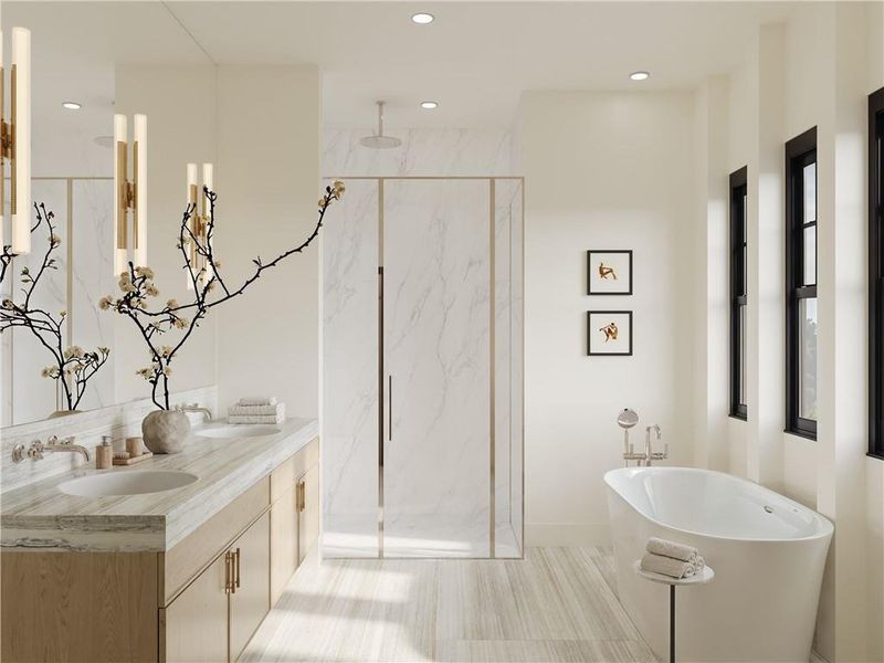 Furnished interior view inside a new home in , Alpharetta (Image 9).