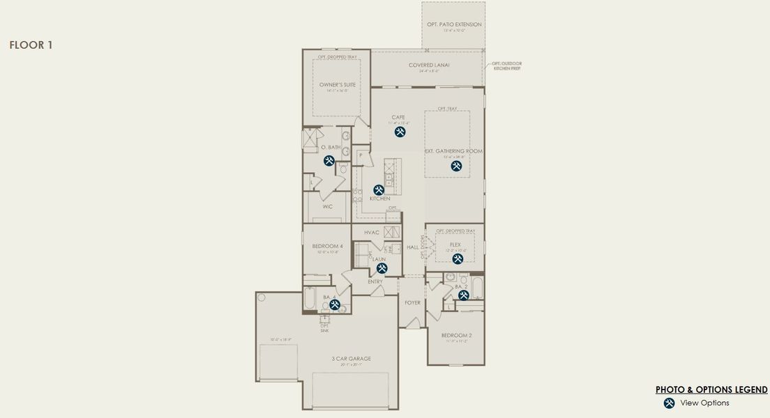 2D floor plan layout for the Mystique Select by Pulte Homes in Terrapin Creek, Jacksonville, FL (Image 4). 2D floor plan layout for the Mystique Select by Pulte Homes in Terrapin Creek, Jacksonville, FL (Image 4).