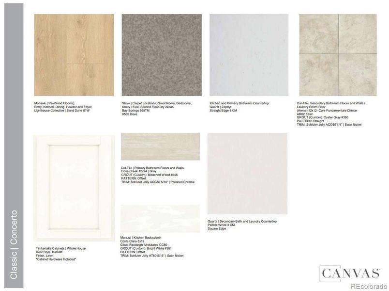 Design Selections. Home is currently under construction, selections subject to change.