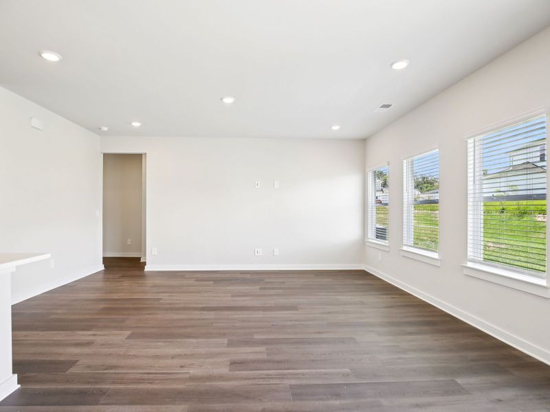 Spend family movie nights in the spacious great room.