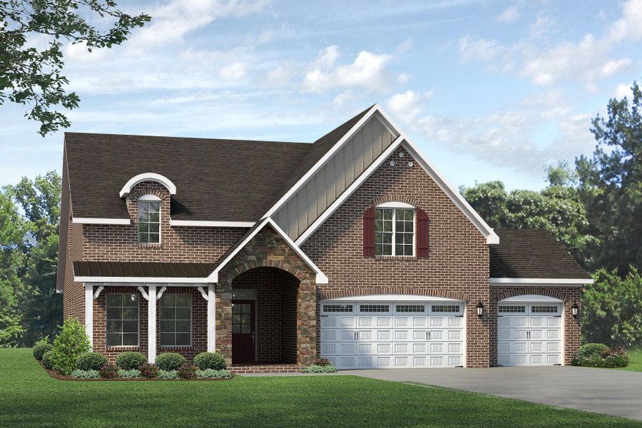 Representative exterior photo of a completed home built from the Ashton by Keystone Homes NC in Weybridge, Burlington, NC (Image 24).