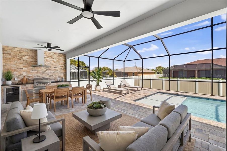 Exterior details and patio area of a home in , Cape Coral (Image 28). Exterior details and patio area of a home in , Cape Coral (Image 28).