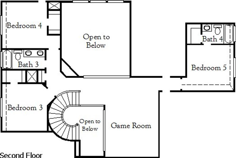 2D floor plan layout of this home in Dunham Pointe, Cypress, TX (Image 3). 2D floor plan layout of this home in Dunham Pointe, Cypress, TX (Image 3).