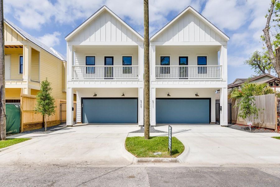 Front exterior of a new home in , Houston, TX, highlighting curb appeal (Image 1).