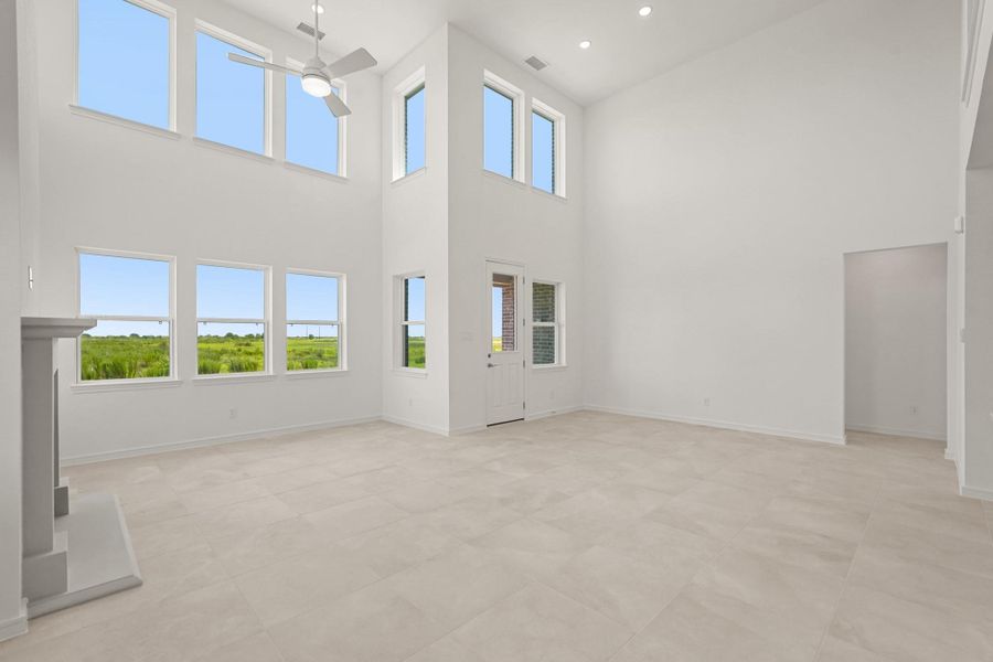 Impressive great room and dining area Impressive great room and dining area