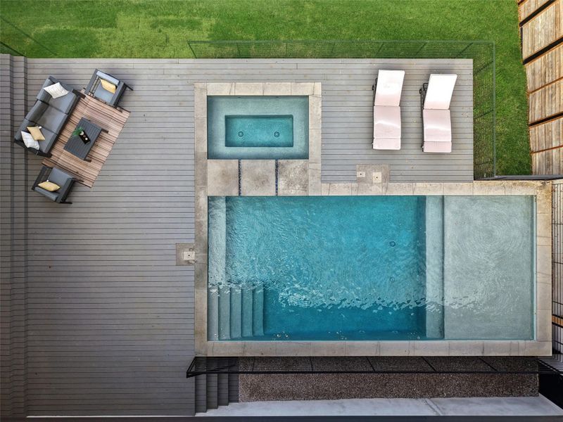 Exterior details and patio area of a home in , Austin (Image 21). Exterior details and patio area of a home in , Austin (Image 21).