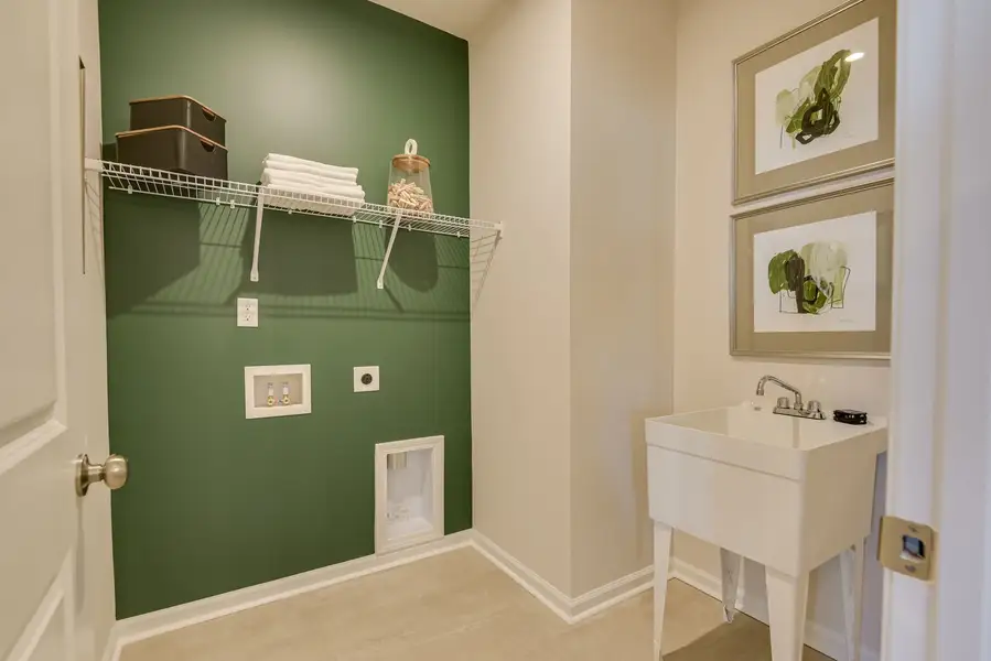 Furnished interior view inside a new home in The Beacon at Old Peachtree Single Family Homes, Lawrenceville (Image 218).