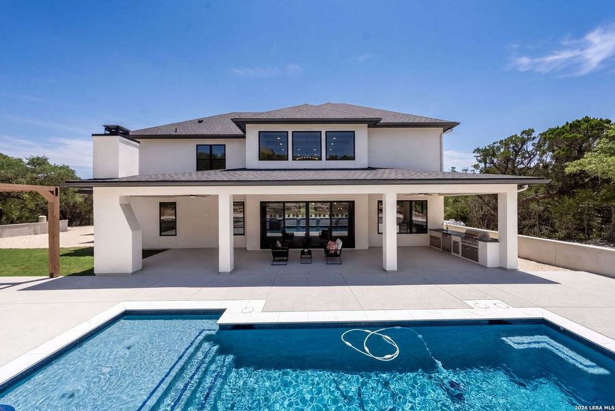 Exterior details and patio area of a home in , Boerne (Image 39).