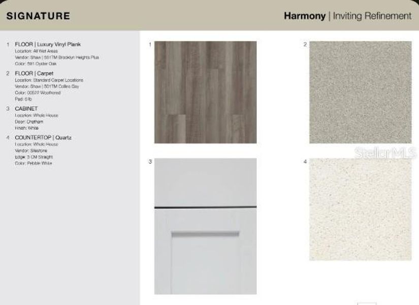Sample of building materials used in homes in Coasterra Community Group Page, Palmetto (Image 15).