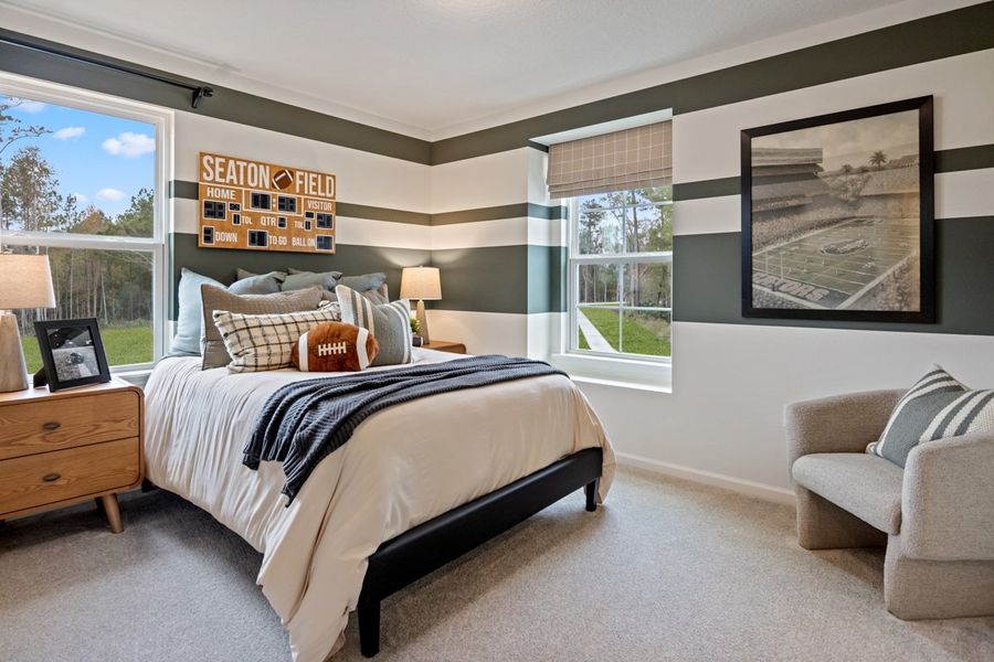 Spacious secondary bedrooms
