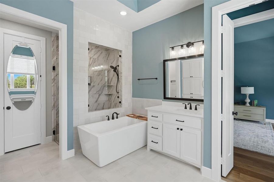 Furnished interior view inside a new home in Trinity Falls: 70ft. lots, McKinney (Image 34).