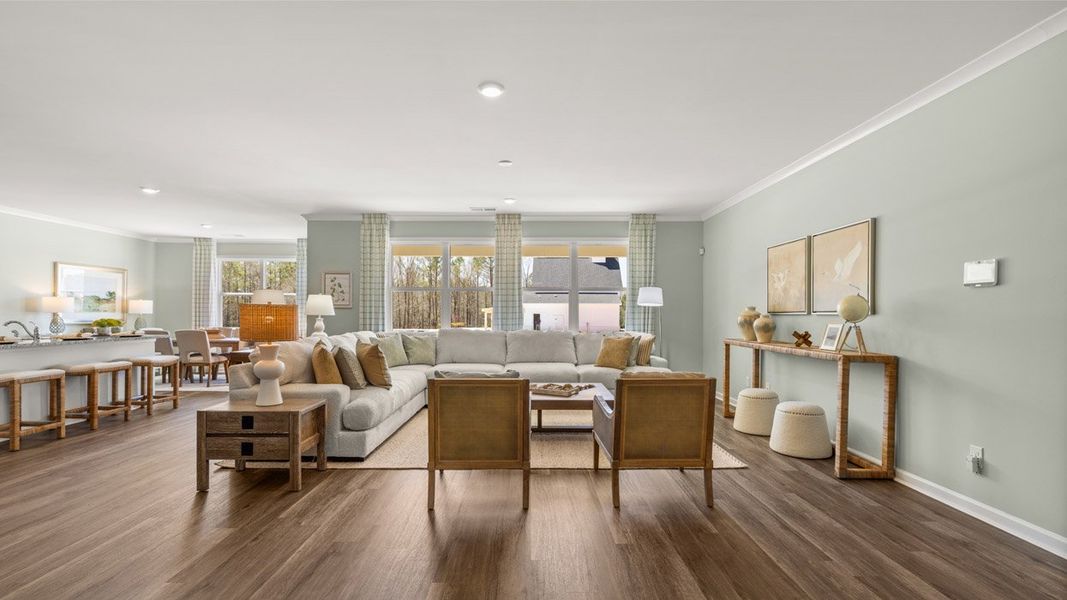 Representative furnished interior of a home built from the Denton by D.R. Horton in Jackson Landing, Jefferson (Image 12).