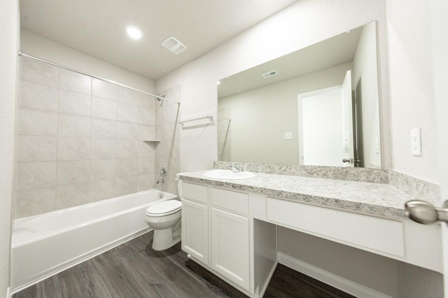 Furnished interior view inside a new home in Wayside Village, Houston (Image 4). Furnished interior view inside a new home in Wayside Village, Houston (Image 4).