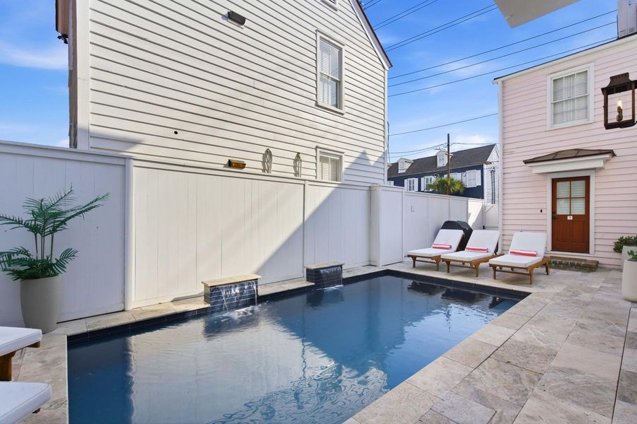 Exterior details and patio area of a home in , Charleston (Image 28).