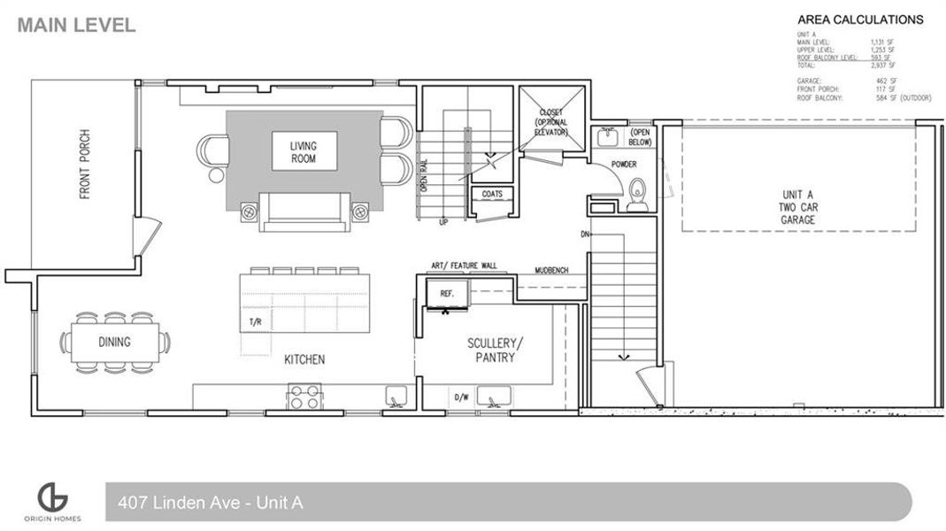 2D floor plan layout of this home in , Atlanta, GA (Image 3).