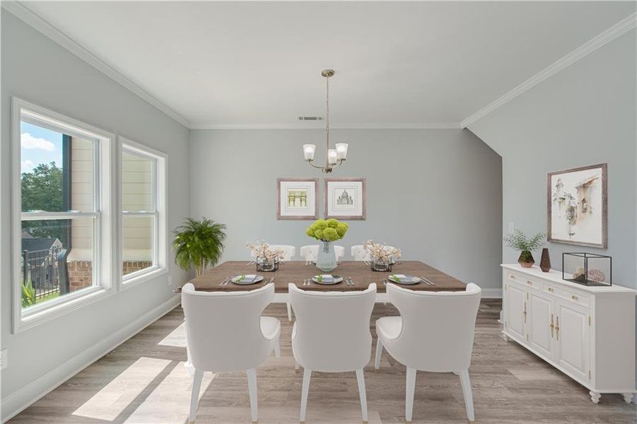 Furnished interior view inside a new home in , Gainesville (Image 8).