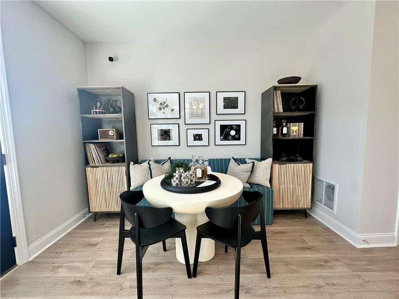 Dining Space *Images shown are from a decorated model of the same floor plan. Design selections and color packages will vary by home.* Dining Space *Images shown are from a decorated model of the same floor plan. Design selections and color packages will vary by home.*