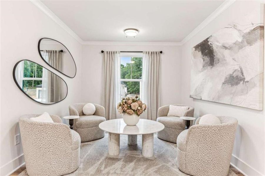 Furnished interior view inside a new home in , Buford (Image 18).