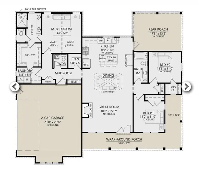 2D floor plan layout of this home in , Brookeland, TX (Image 2).