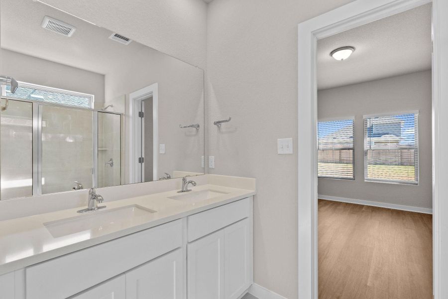Primary Bath retreat with dual vanities Primary Bath retreat with dual vanities